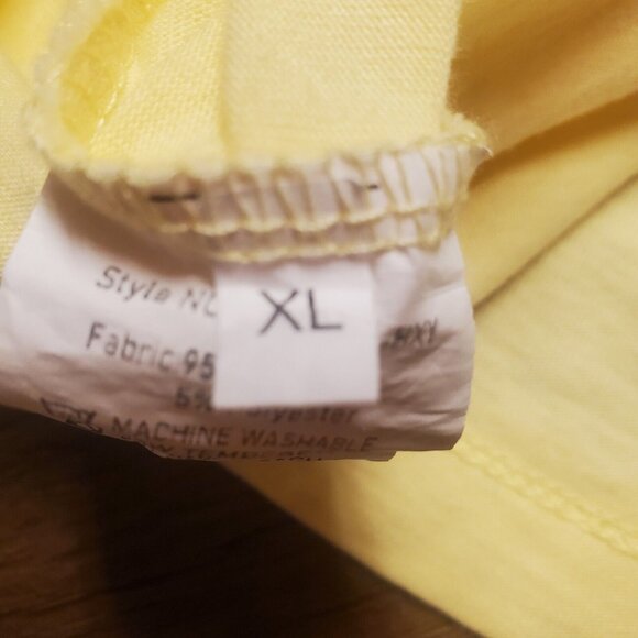 Amazon Trendy Casual Twofer T-shirt Top Womens XL Yellow/Green - Picture 5 of 6